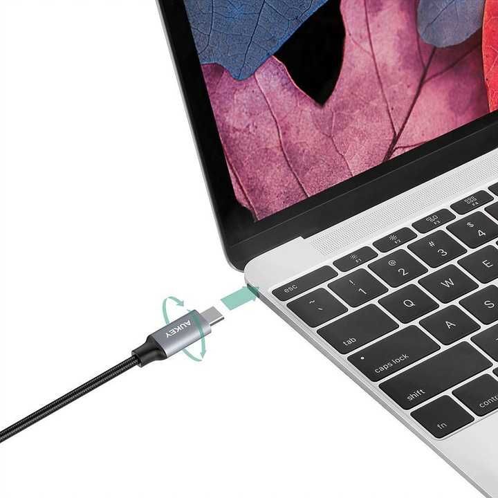 AUKEY - CB-CD3 nylonowy kabel Quick Charge USB C-USB 3.0 | 2m | 5 Gbps