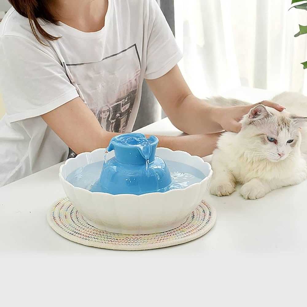 ceramiczna fontanna dla psa kota poidło