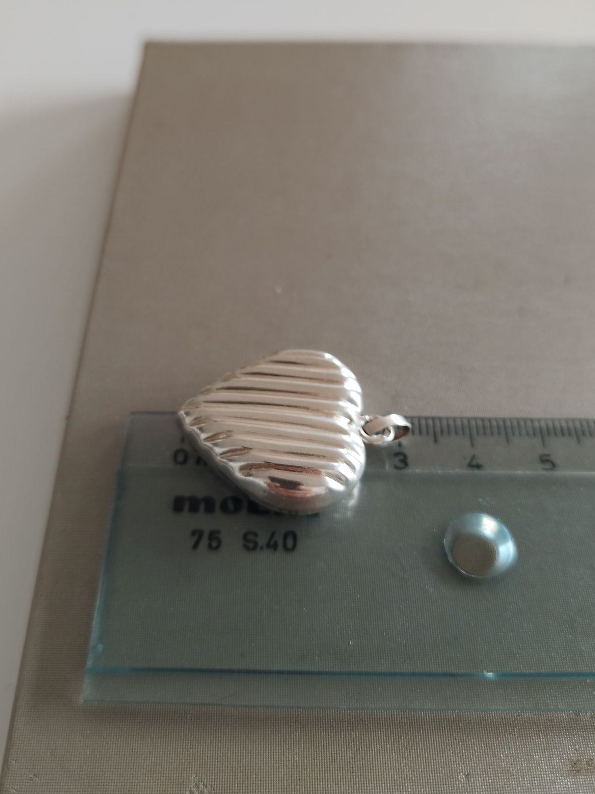 Medalha coração em prata 925