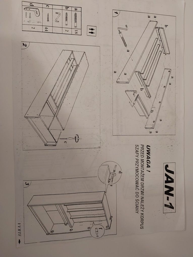 Nowa szafa na buty,  z drzwiami lustrzanymi do złożenia