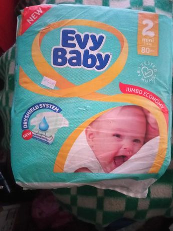 Подгузники 2-ка Evy Baby 3-6 кг