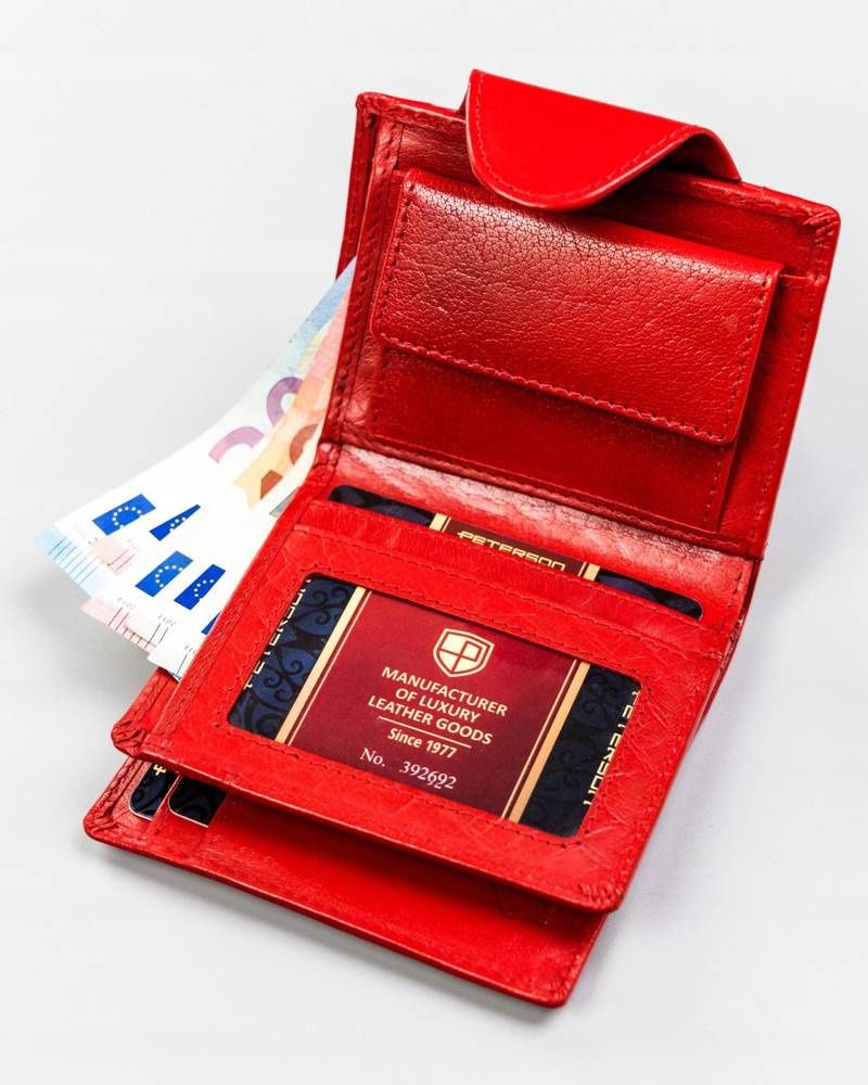 skórzany portfel damski z systemem rfid - peterson