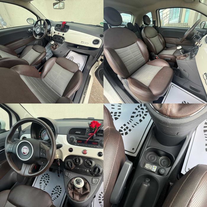 FIAT 500 1,4 16V 100KM Klima Skóry Brązowe Alu + koła zimowe Oryginał