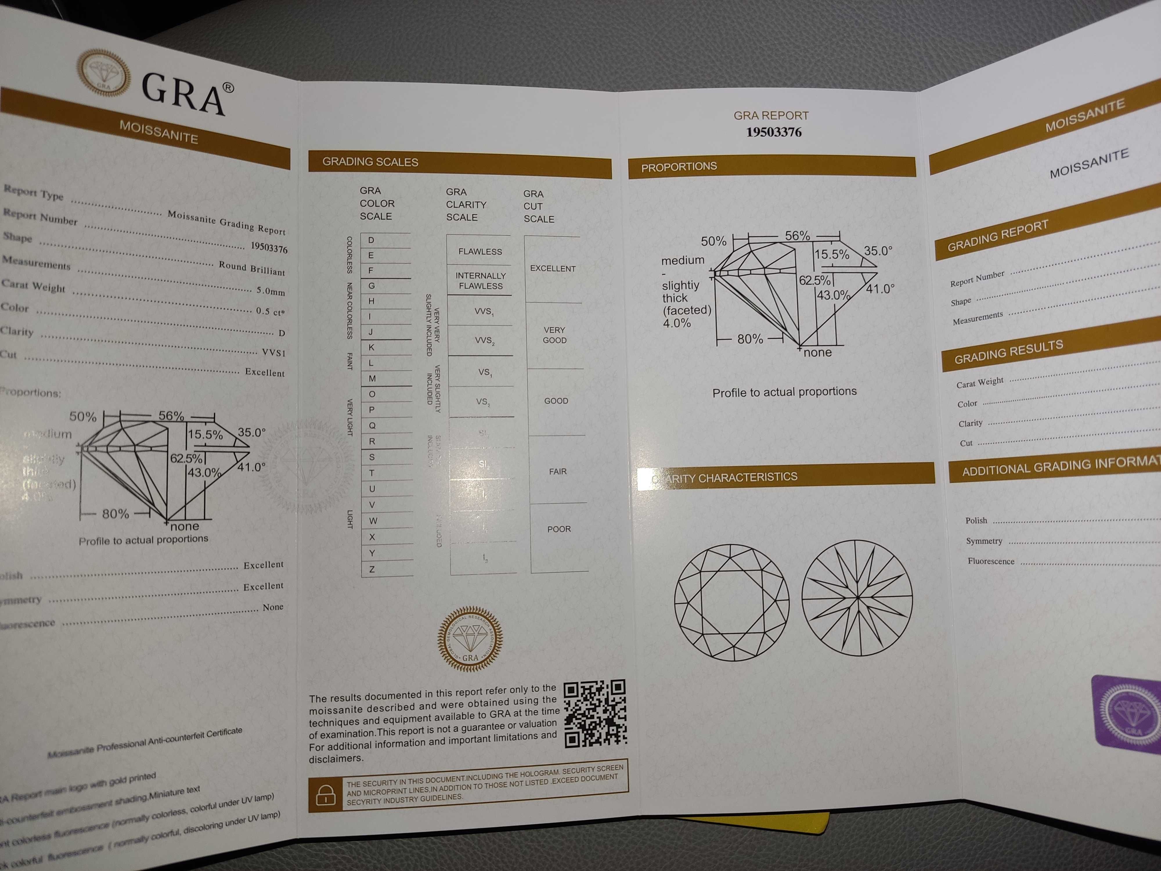 Moissanite Муассанит брилиант 0.5 карат