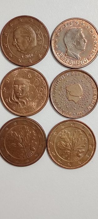 Pak de 6 Moedas de Vários anos e Países