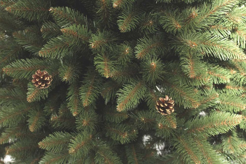 Choinka sztuczna ŚWIERK GÓRSKI Z SZYSZKAMI jak prawdziwy gęsty 220cm