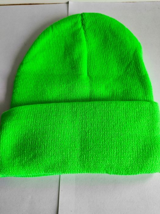 Czapka zimowa beanie Billie Eilish Bad Guy zielona goth prezent