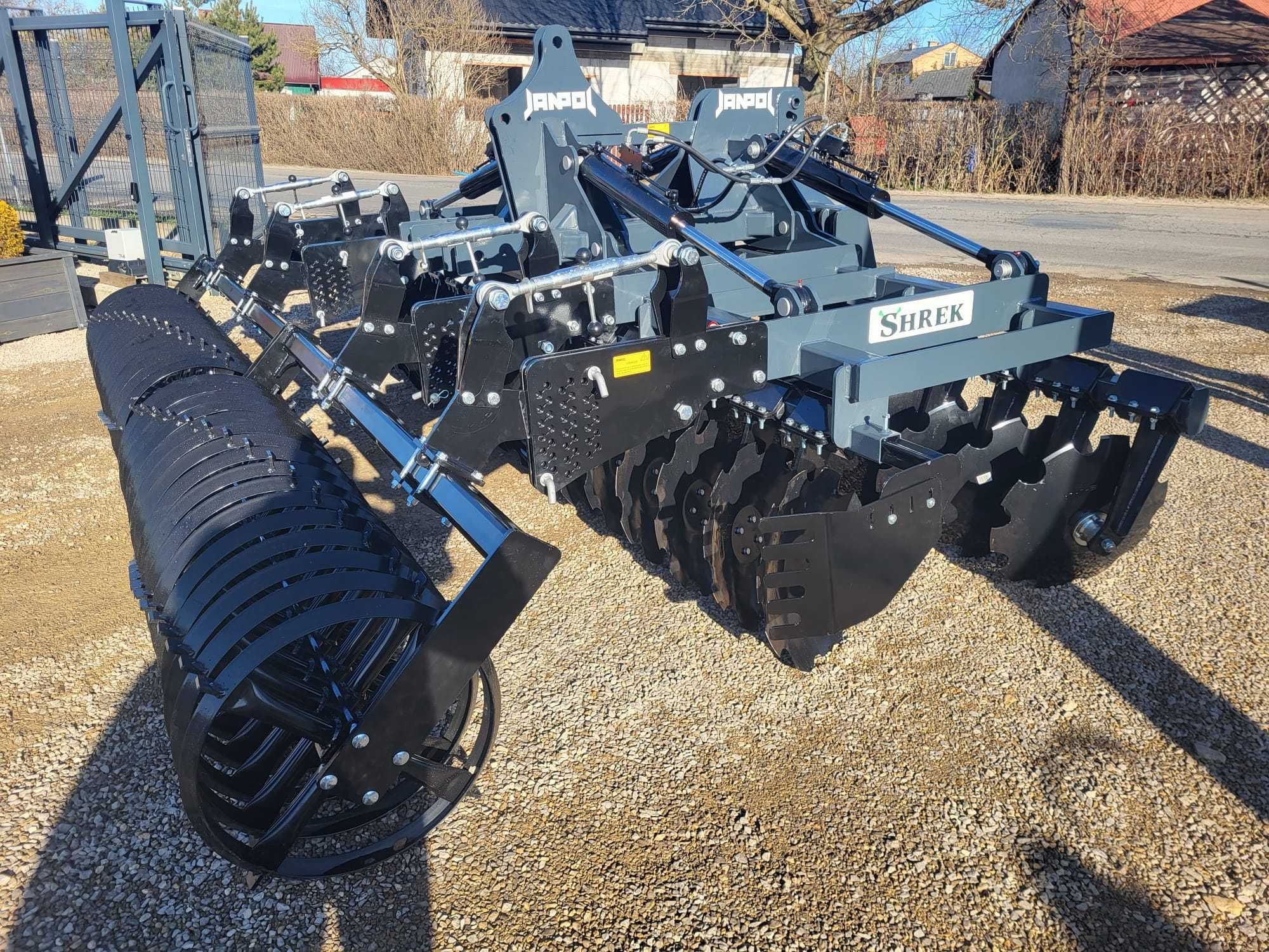 brona talerzowa hydrauliczna JANPOL SHREK 4m 560 talerz daszek 600