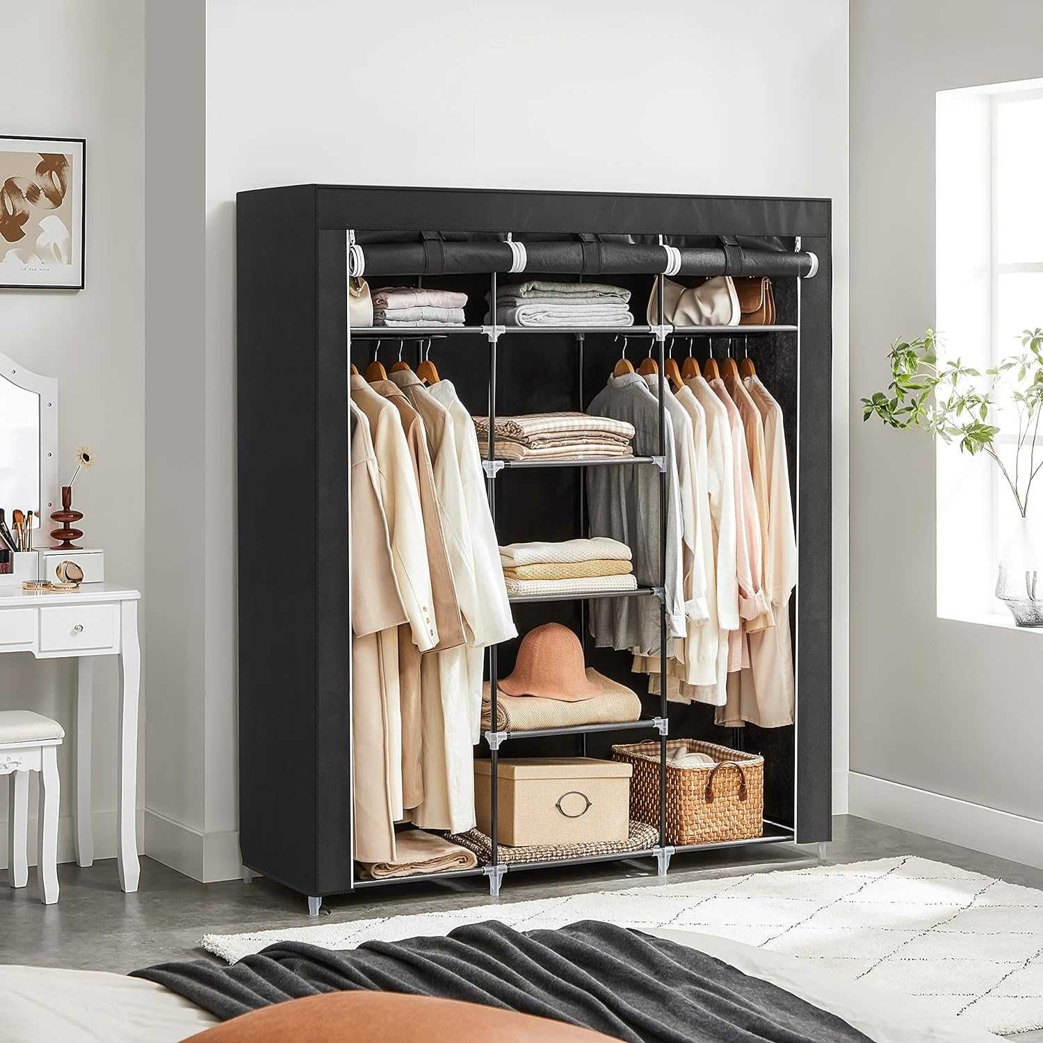 Armário portátil em tecido removível 175x 150x 45 cm NOVO ENVIO GRÁTIS