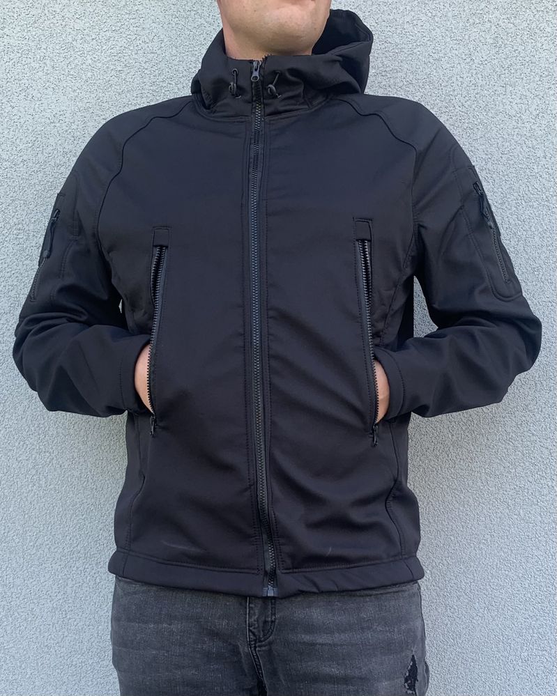 Куртка Soft Shell  водовідштовхуюча чорна піксель олива МТК