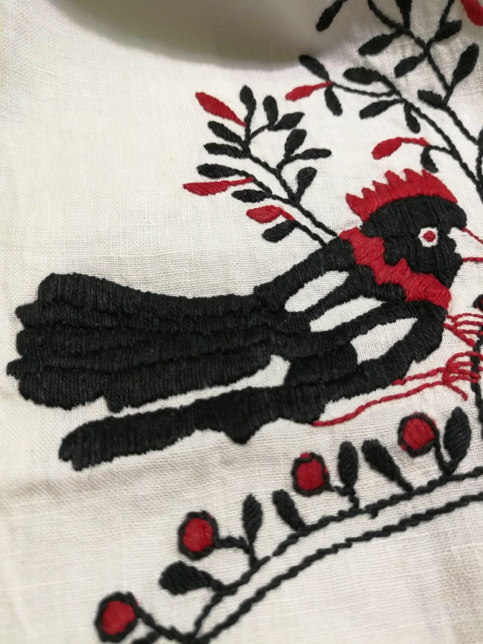 Домотканное полотно для етноодежды рушник вышивка гладью крестиком
