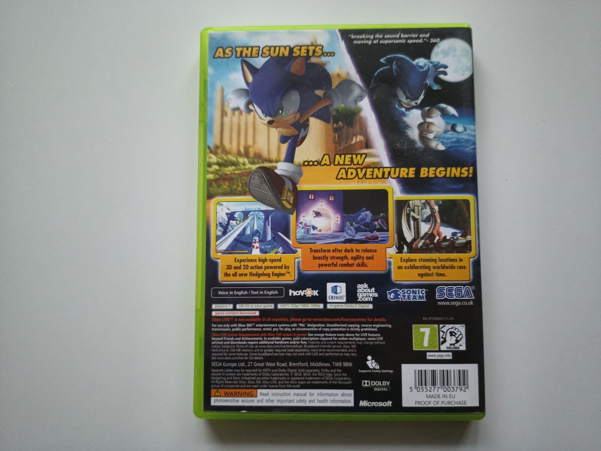 Gra Xbox 360 Sonic Unleashed - SONIC