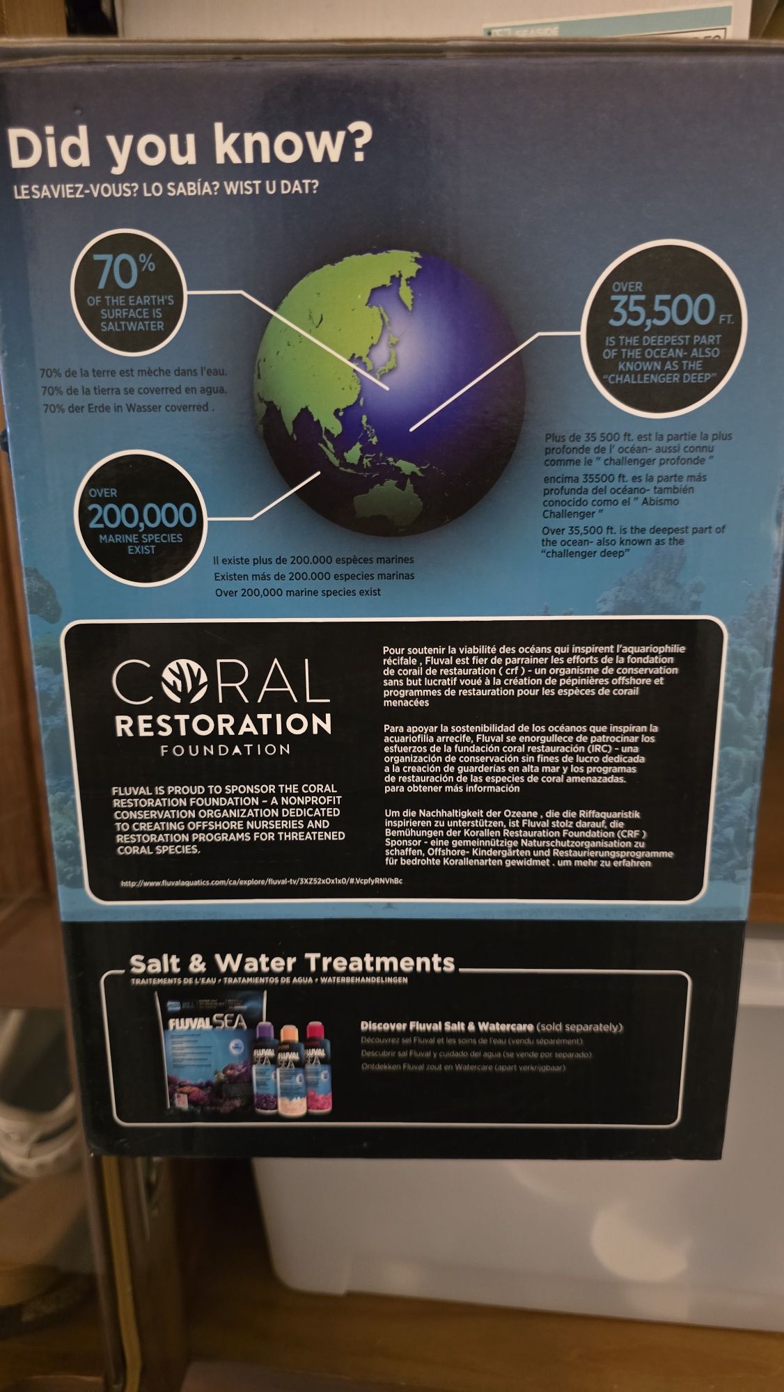Aquario fluval 19 litros EVO - água salgada