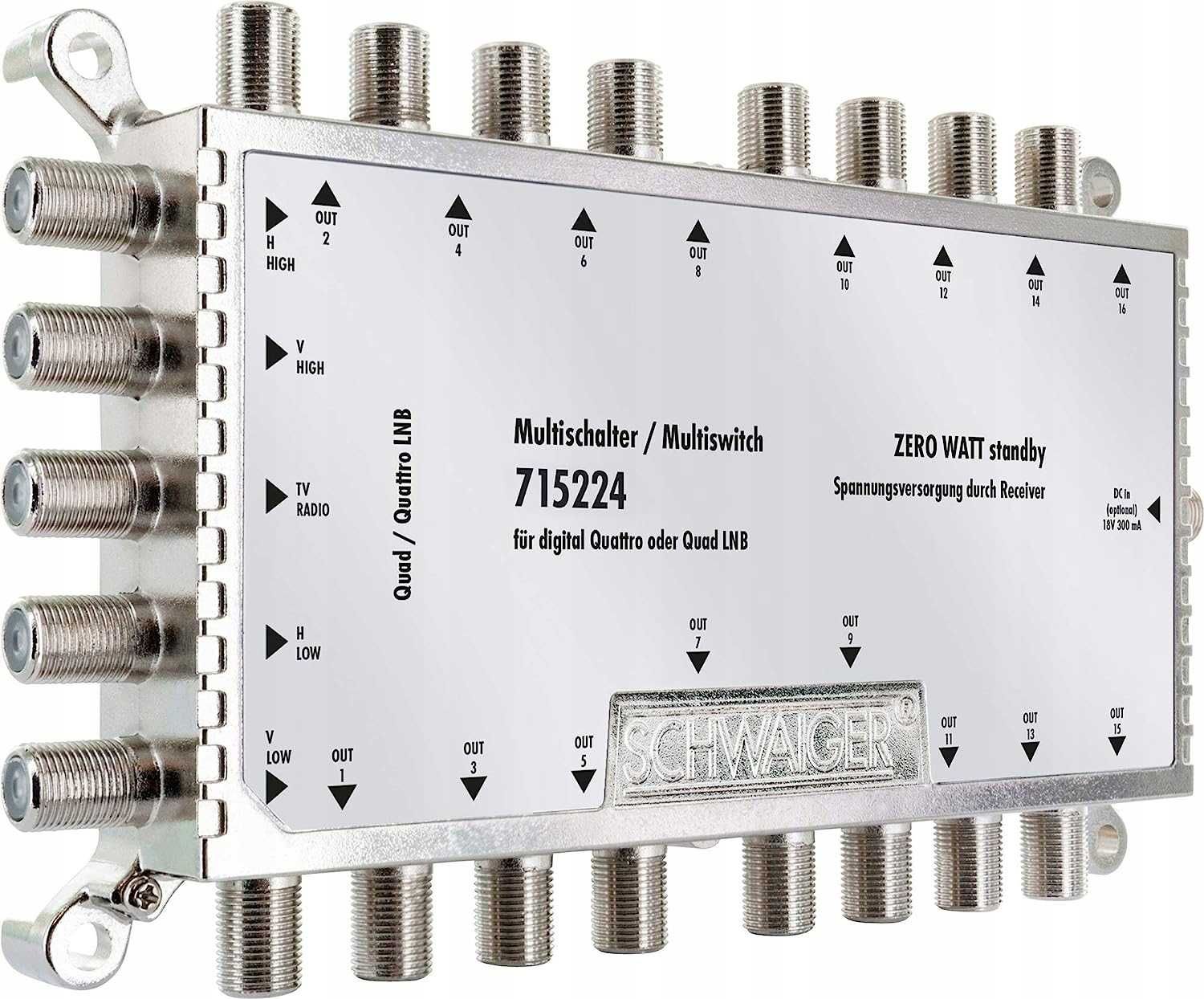 Multiprzełącznik 5224 Schwaiger rozd. sygnału 5/16