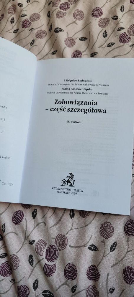 Zobowiązania- część szczegółowa