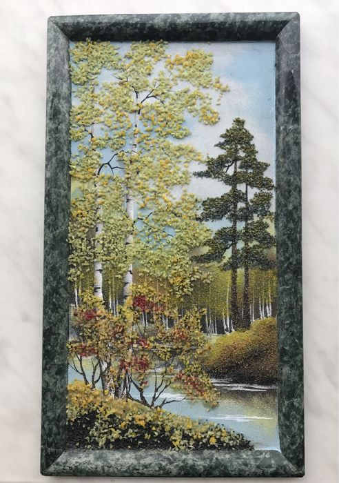 Картина з каменю та янтару