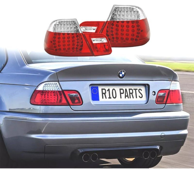 FAROLINS TRASEIROS BMW E46 COUPÉ 99-03 LED VERMELHO CRISTAL