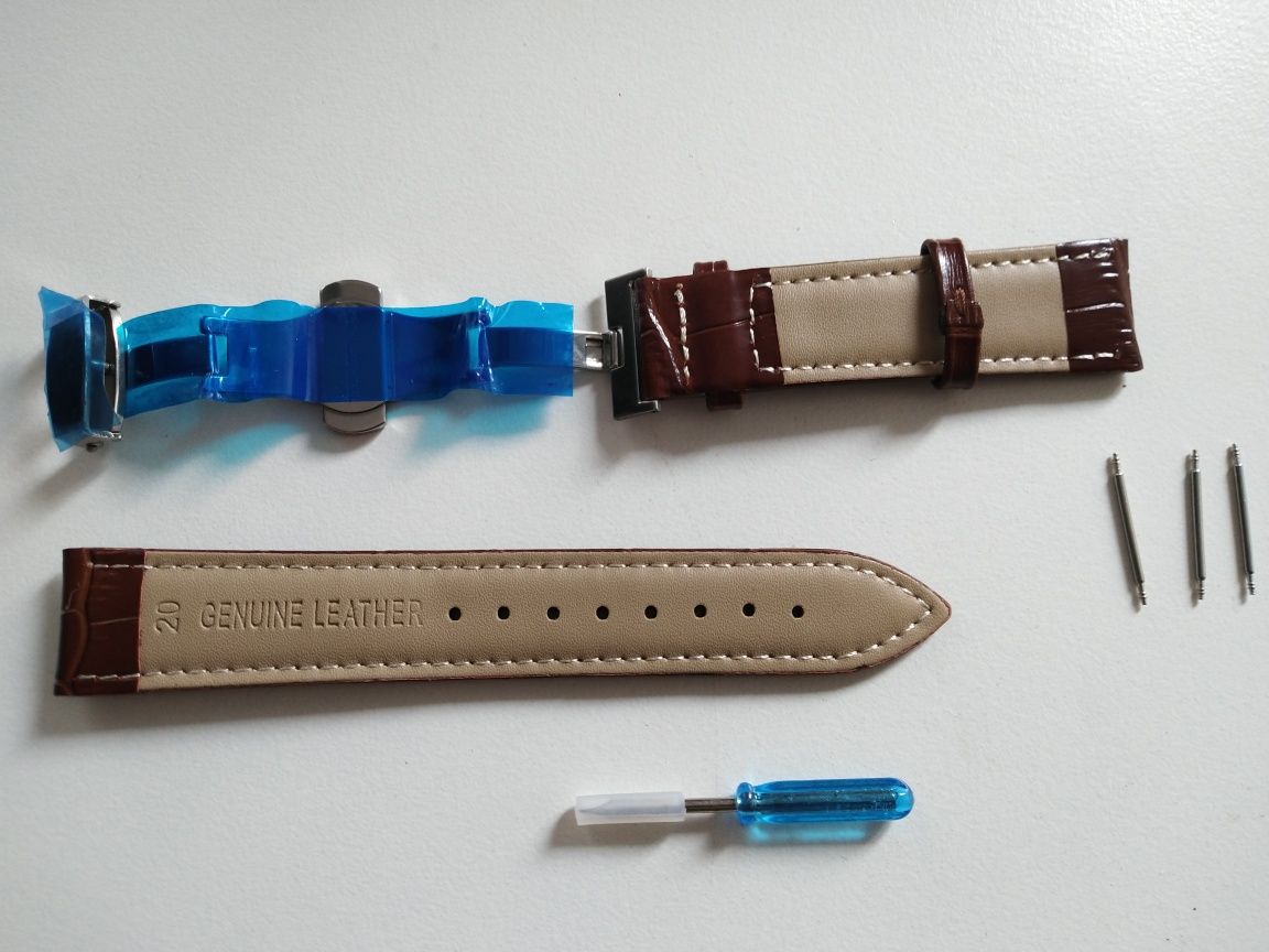 Pasek do zegarka 20 mm z zapięciem motylkowym