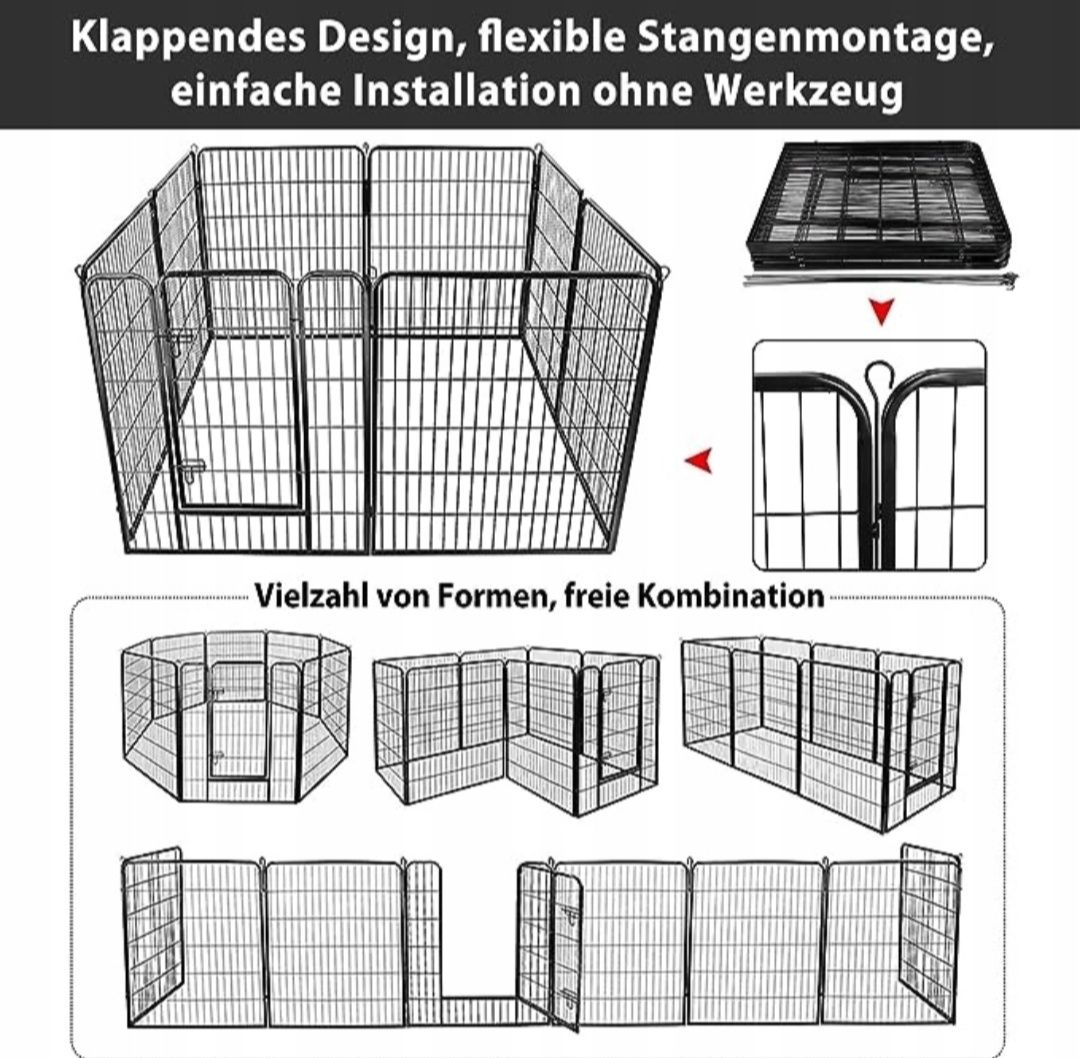 Klatka stal proszkowana 75 x 600 x 100 cm