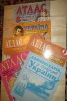 Атлас, 7, 8, 9 класс + контурная карта з історії України 9 клас