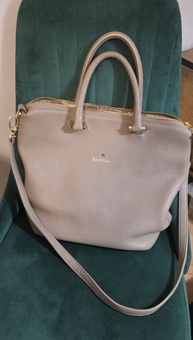 Torba skórzana BATYCKI Big City - kolor taupe