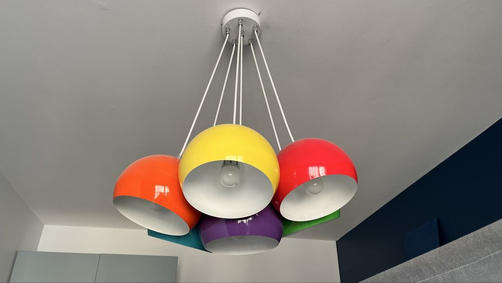 Lampa wiszaca typu kula jak nowa - 6 elementów