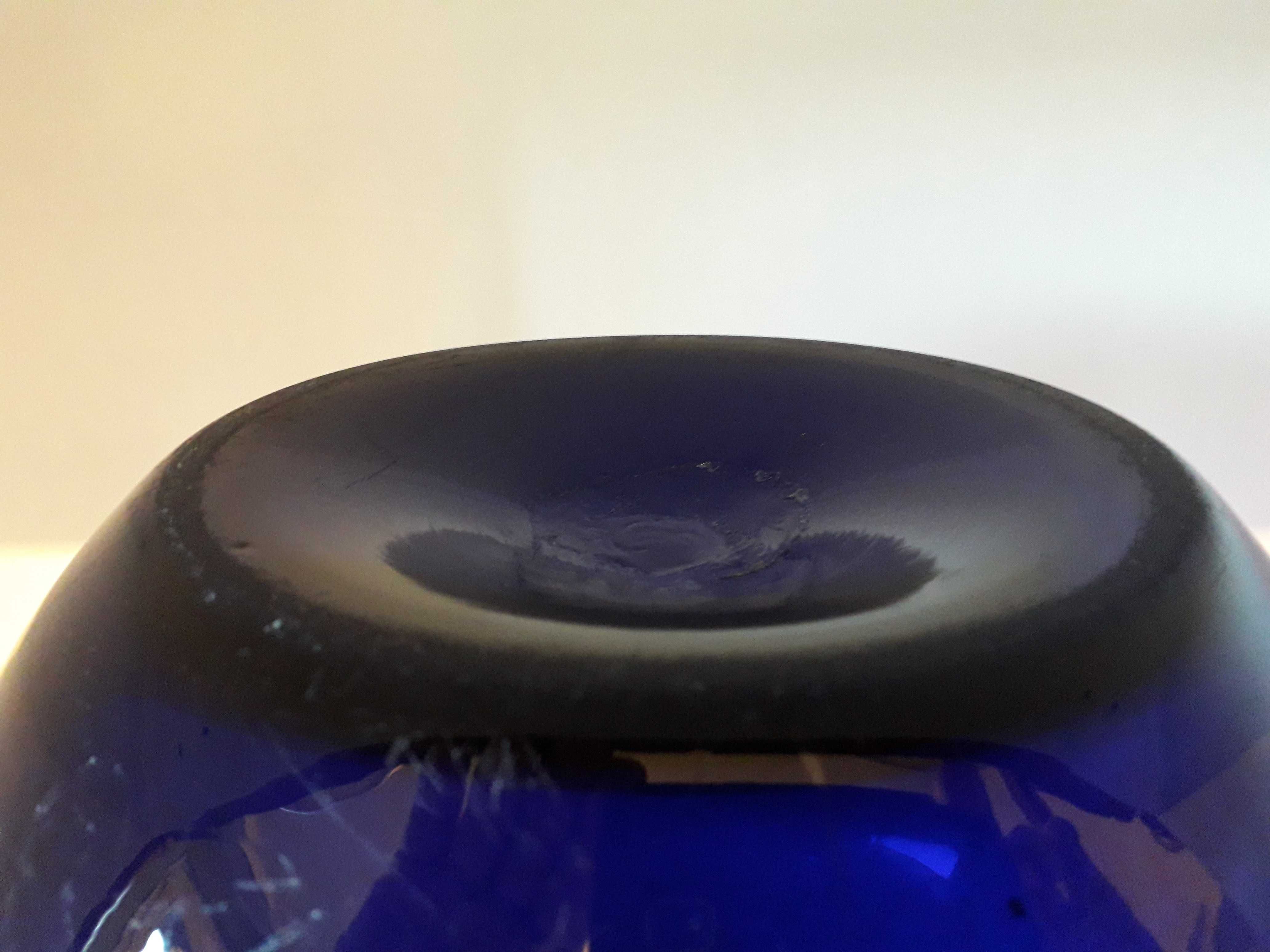 Antyk przedwojenna kobaltowa butla huty Niemen