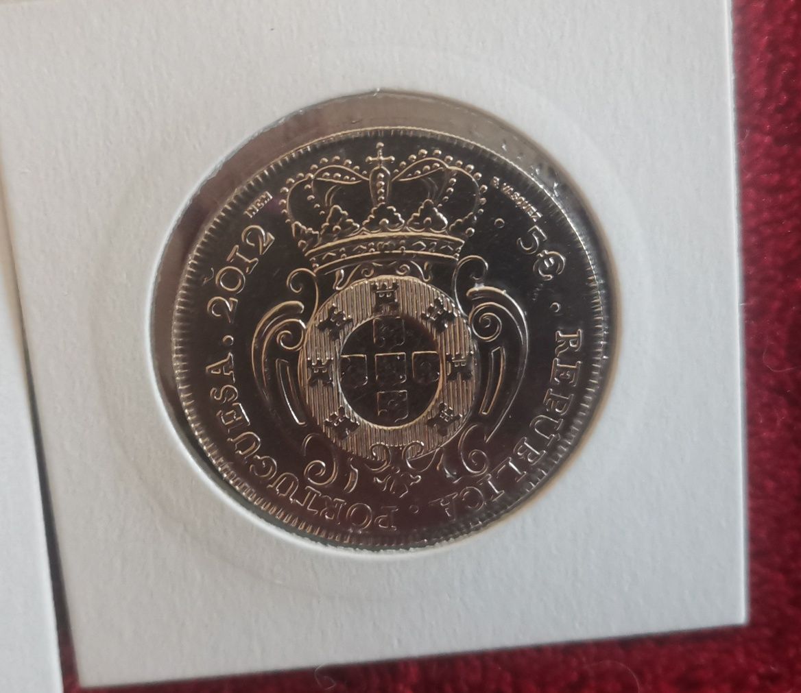 Moeda comemorativa de 5€-Peça de D. João V de 2012