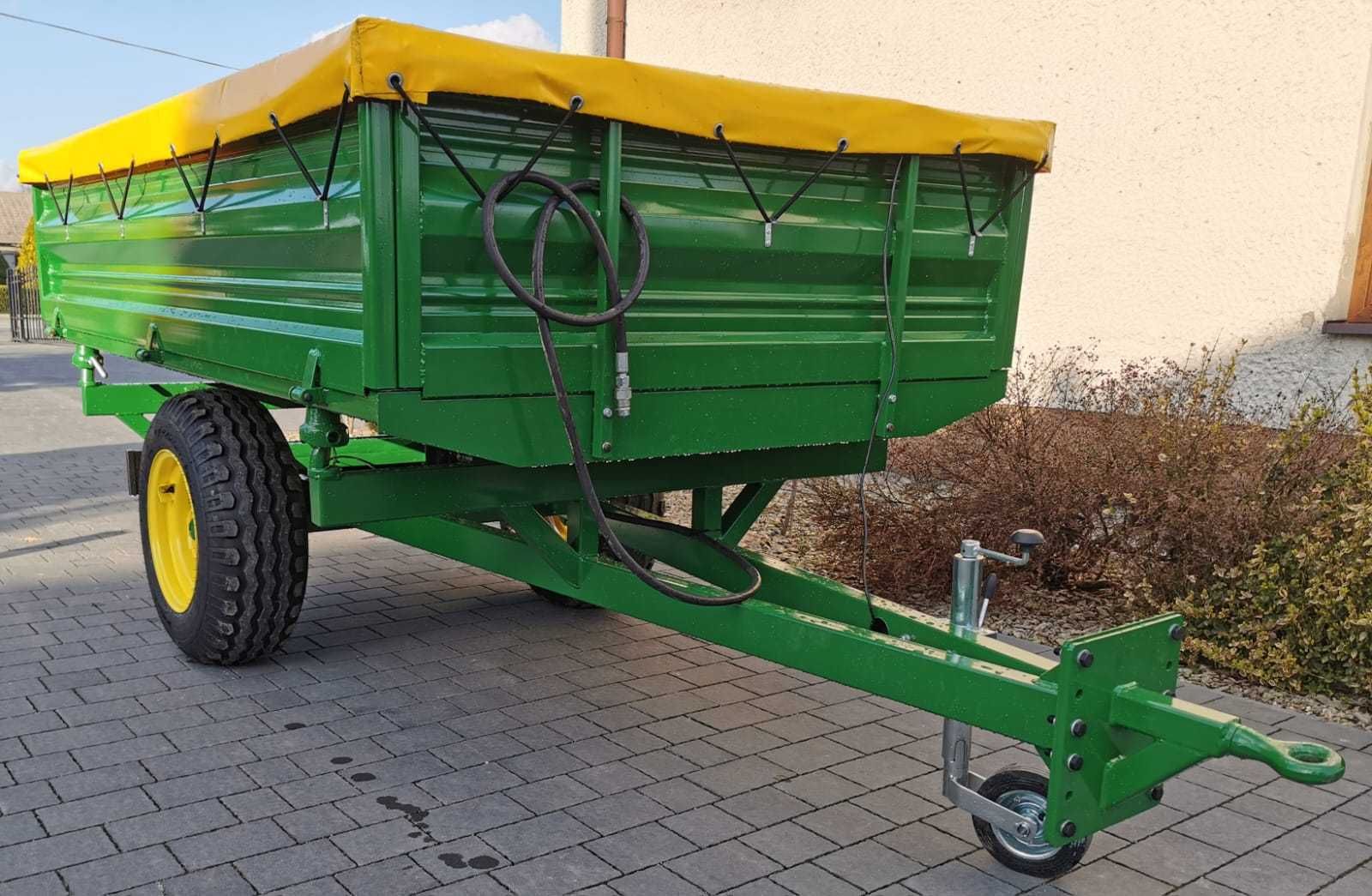 Przyczepa Wywrotka Ogrodowa Rolnicza 2,5T  3str. Wywrotu  + Plandeka