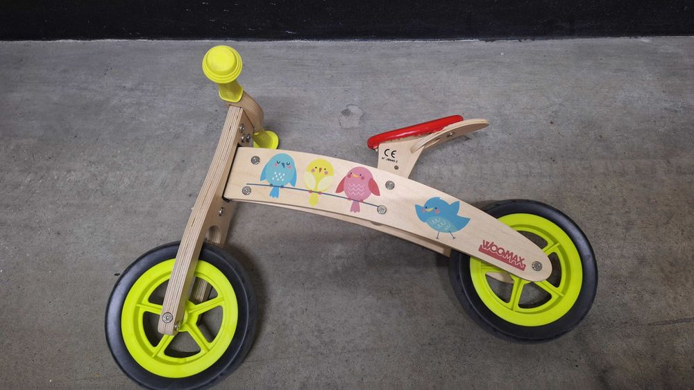 Bicicleta WOOMAX educativa sem pedais em madeira