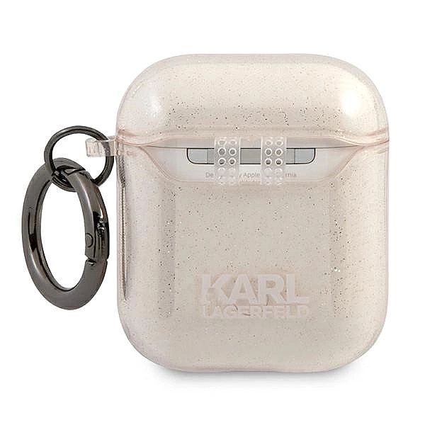 Etui Karl Lagerfeld Glitter Choupette na AirPods 1 / 2 - złote