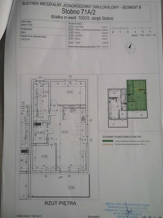 Piętro domu z poddaszem 118,52m2(oddzielne 2 mieszkania)ogródek -2%PCC