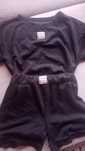 Komplet masełko czarny m l.xl oversize spodenki bluza