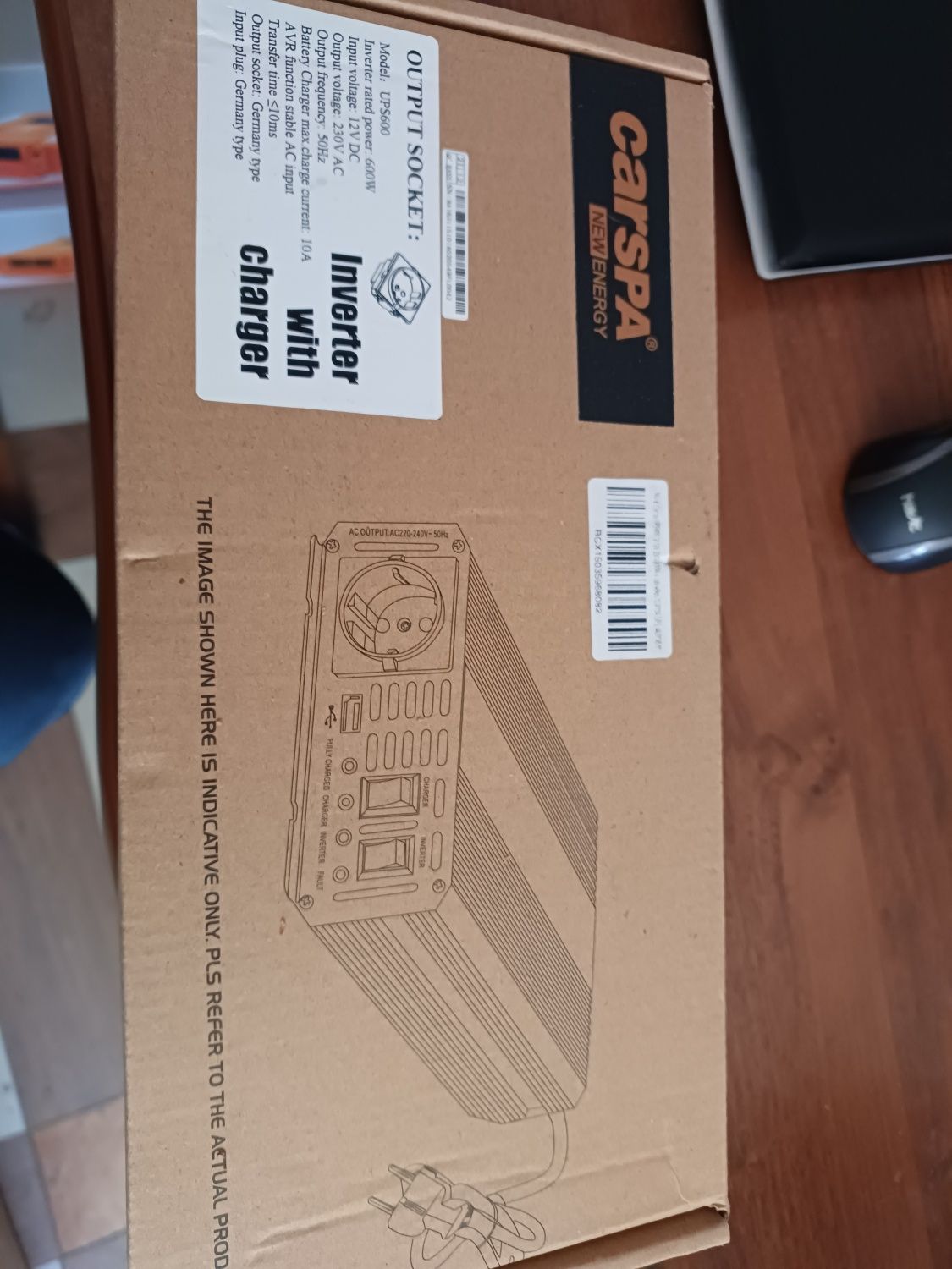 інвертор з зарядкою  12v-220v,600Вт,мод.синус