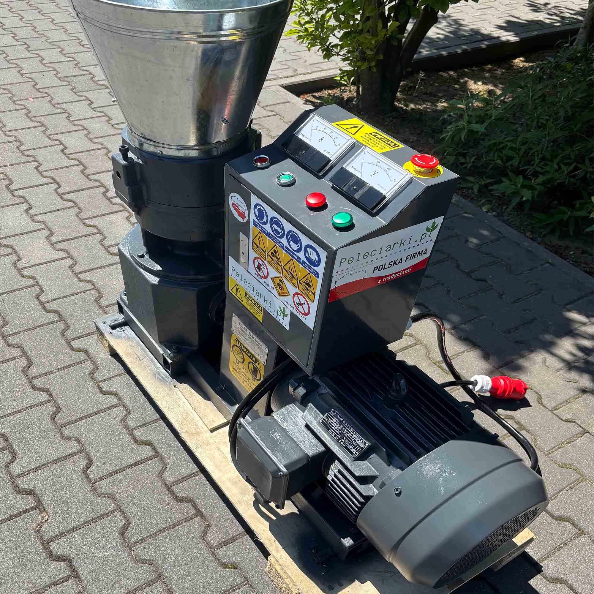 KOMPLETNA LINIA 220kg/h Karma Pasza Trawokulka Zanęta Opał Ściółka TOP
