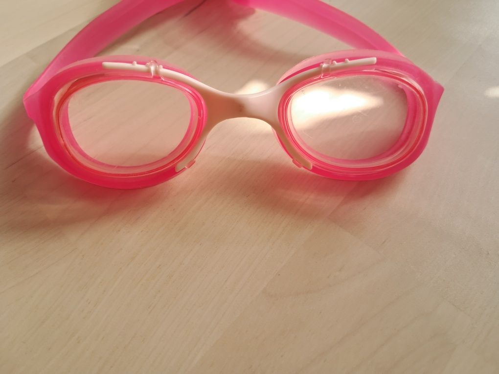 Okulary do pływania różowe dla dziewczynki Nabaiji