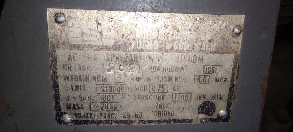 Agregat sprężarkowy 1JS60M jednotłokowy Polmo Gorlice