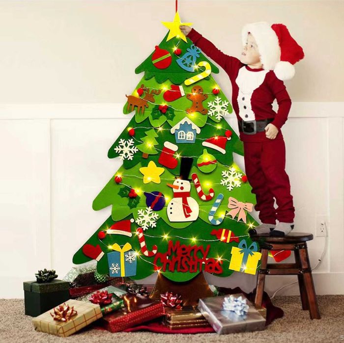 Дитяча різдвяна ялинка з 32 іграшками з фетру 100х72 см Chrismas Free