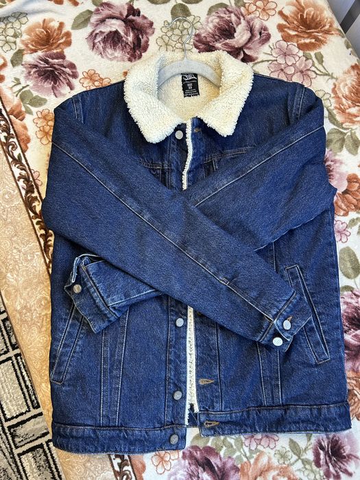 Чоловіча джинсова куртка з хутром Staff