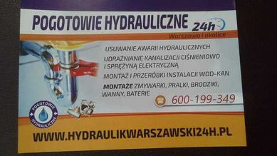 Hydraulik Piaseczno i okolice udrażnianie rur usuwanie awarii 24h