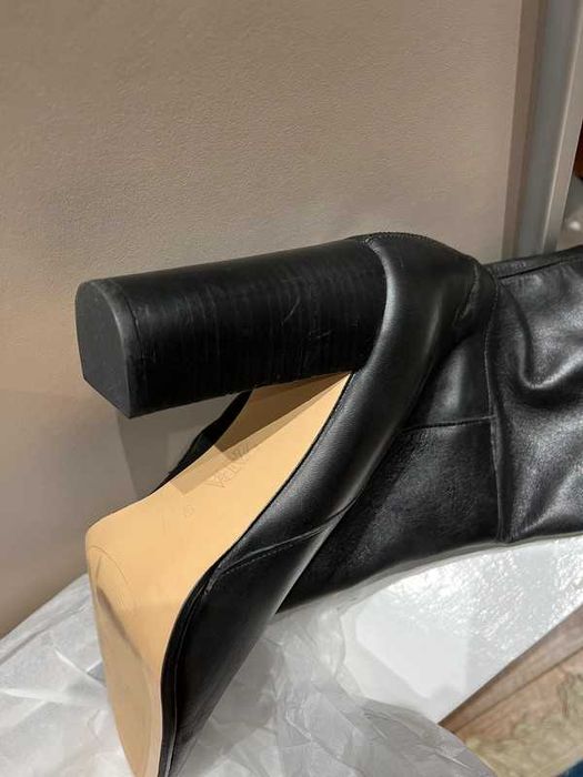 POBUDZAJĄ ZMYSŁY kozaki MUSZKIETERKI do połowy uda na klocku ZARA 40