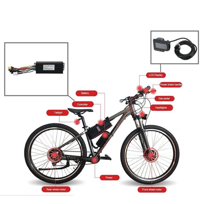 Синусний контролер з диссплеєм 40А 1500/2000W 36/48/52V