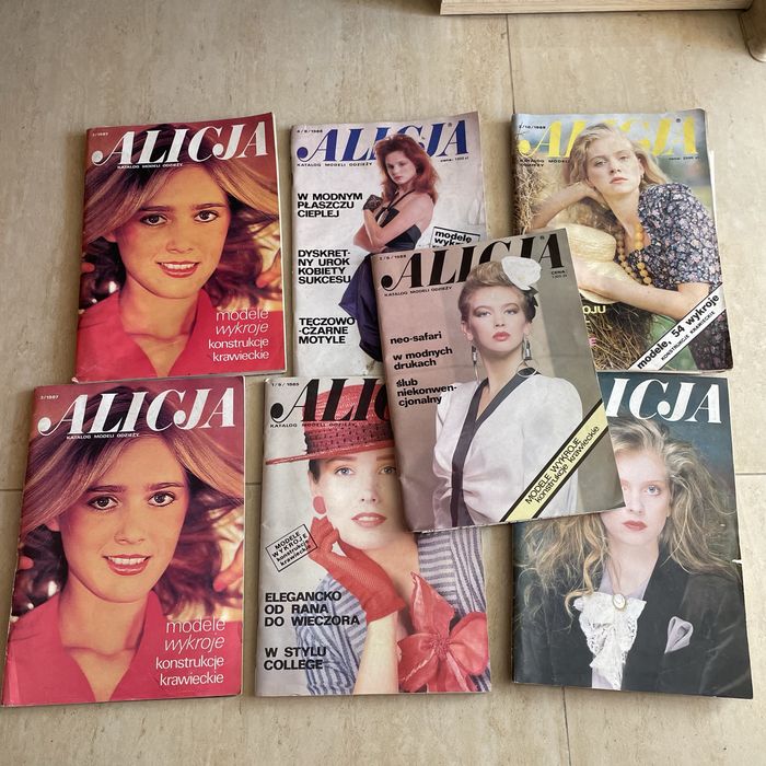 Czasopismo krawieckie alicja wykroje moda prl jak burda 1987 do 1989