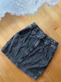 Spódniczka spódnica pull&bear marmurkowa szara high waist S