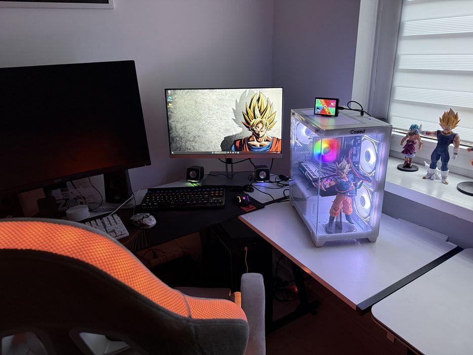 Mocny Gamingowy komputer ryzen 5 16 gb ssd 1,5 tb RtX zestaw akcesoria