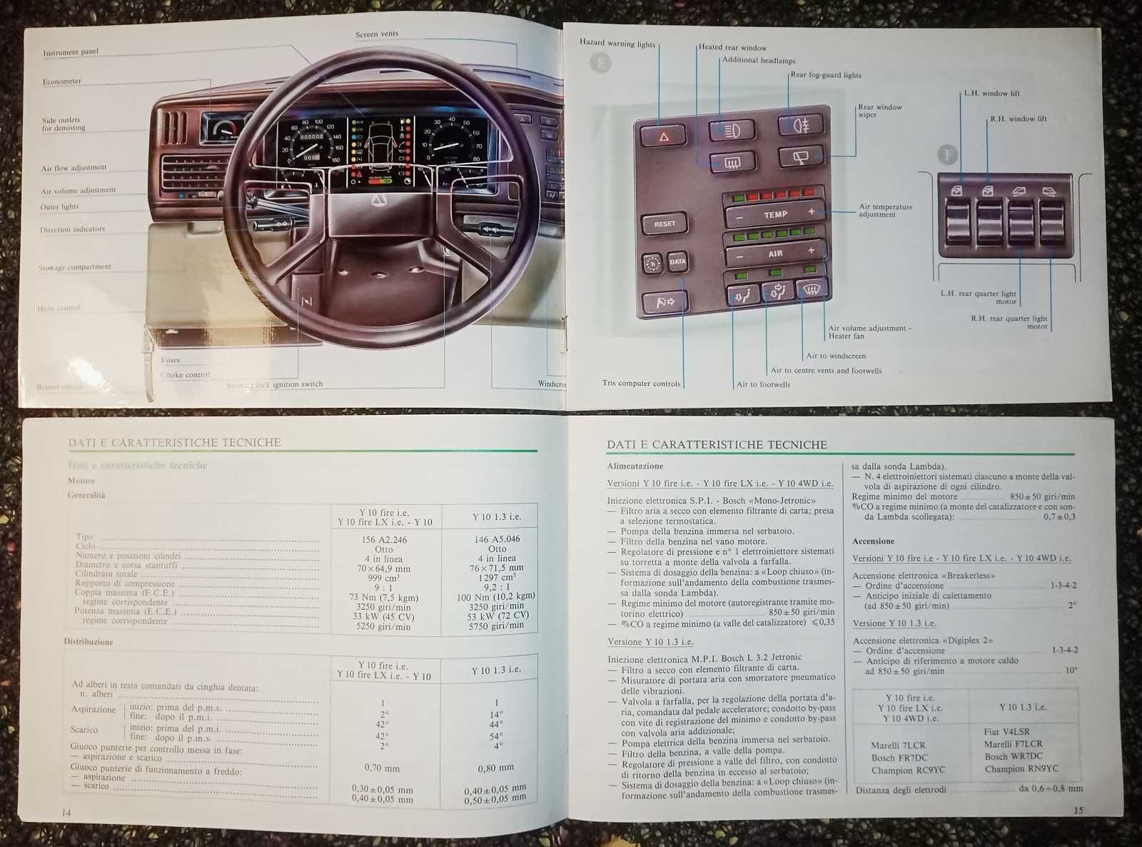 Folhetos Lancia Y10