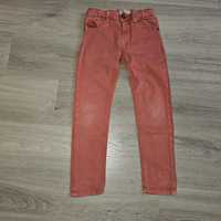 Zara czerwone spodnie jeansowe 122 cm