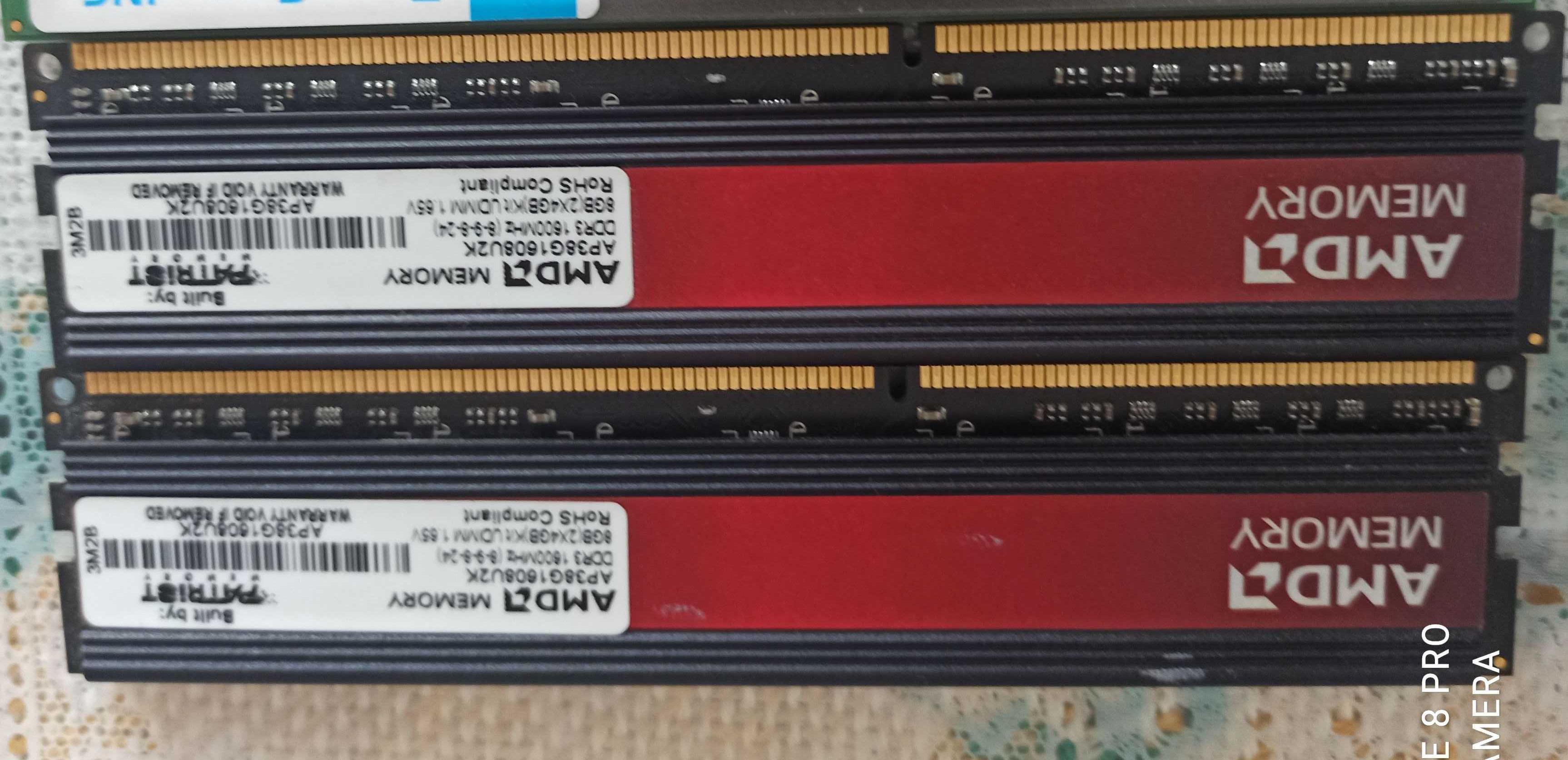 DDR3 AMD 2*4ГБ, комплект (2 планки)