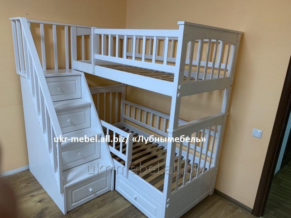 Ліжко даопоаерхове деревʼяне "Балу", кровать двухчрусная