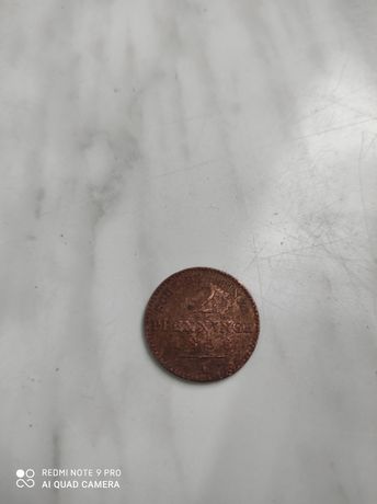 Moneta z 1858 roku 2 pfennigi